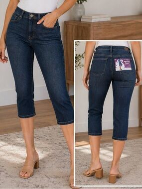 Gloria Vanderbilt Amanda Capri Dark‎ Blue Jeans